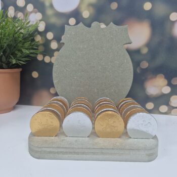 18mm mdf Personalised Christmas Pudding Coin Advent Calendar