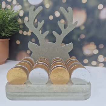 18mm mdf Personalised Antler Head Coin Advent Calendar
