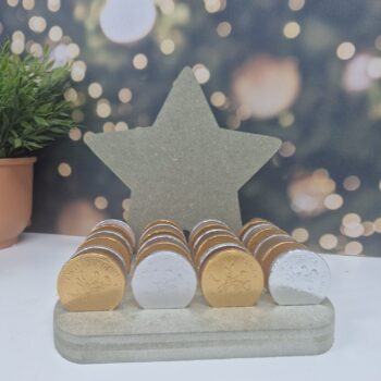18mm mdf Personalised Star Shape Coin Advent Calendar