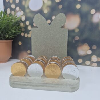 18mm mdf Personalised Present Shape Coin Advent Calendar