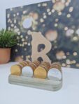 18mm mdf Personalised Santa Hat Letter Coin Advent Calendar