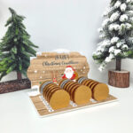 Acrylic Printed Advent Chocolate Coin Holder - Santa and Rudolph