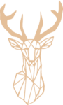 3mm mdf Geometric Stag Head with full antlers