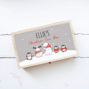 Personalised Rectangular Printed Christmas Eve Box - Polar Bear