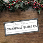 Foamboard Printed Sign – Gingerbread Baking Co – Border Colour Options