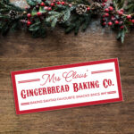 Foamboard Printed Sign – Gingerbread Baking Co – Border Colour Options