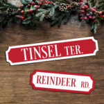 Printed Acrylic Christmas Street Sign – Choose from options