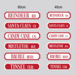 Printed Acrylic Christmas Street Sign - Choose from options
