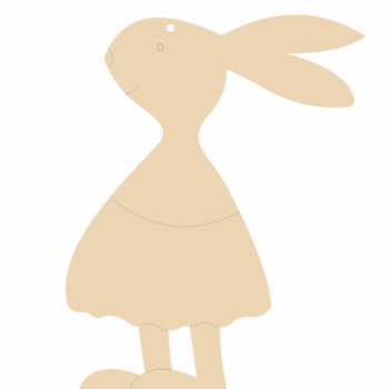3mm mdf Mrs Bunny Dangly