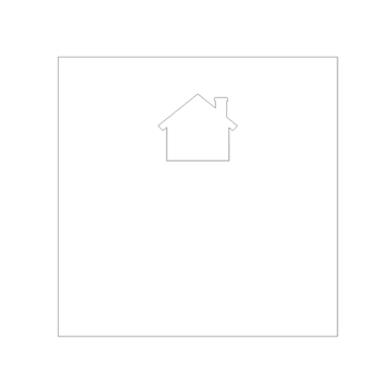 Acrylic Front for Ikea Frame - house shape cut out