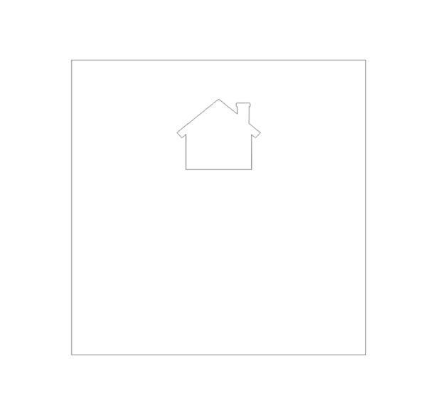 Acrylic Front for Ikea Frame - house shape cut out
