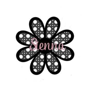 3mm mdf Little Treasures Rattan Daisy & Name
