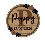 3mm mdf Name, Initial and Date Plaque