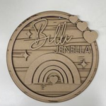 3mm mdf Multi Name Boho Rainbow Plaque