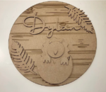 3mm mdf Triceratops Name Plaque