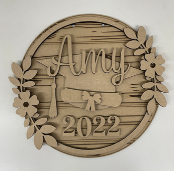 3mm mdf Graduation Name Plaque