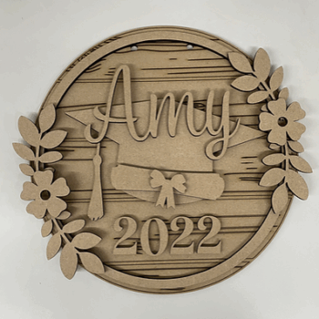 3mm mdf Graduation Name Plaque