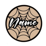 3mm mdf Spiderweb Name Plaque