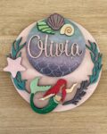 3mm mdf Mermaid Name Plaque