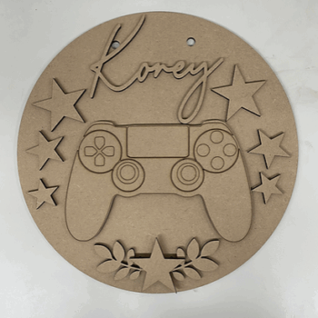 3mm mdf Game Control Name Plaque