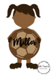 3mm mdf Footballer Holding Name Plaque