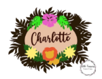3mm mdf Layered Oval Jungle Name Plaque