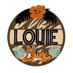 3mm mdf Safari Tiger Name Plaque