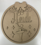 3mm mdf Ballerina Stars Name Plaque