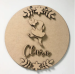 3mm mdf Ballerina Bunny Name Plaque