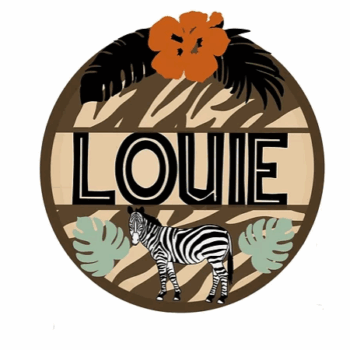 3mm mdf Safari Zebra Name Plaque