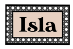 3mm mdf Rectangular Rattan Name Plaque