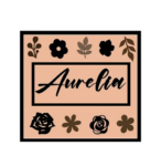 3mm mdf Floral Square Name Plaque