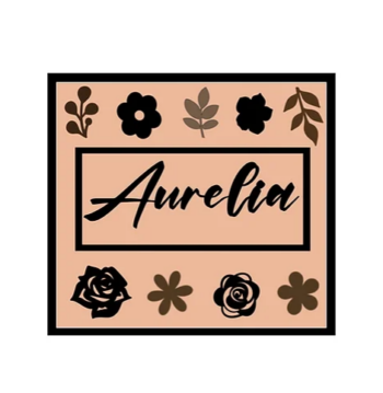 3mm mdf Floral Square Name Plaque