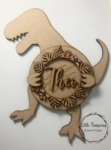 3mm mdf T-Rex Holding Name Plaque