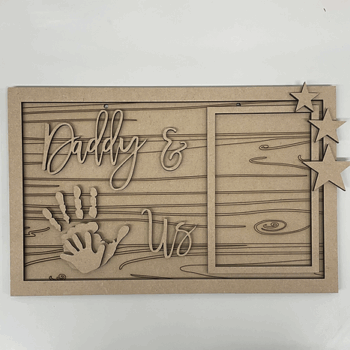 3mm mdf Rectangular 'Name' & Me Frame Plaque