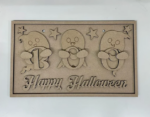3mm mdf Rectangular Boo Happy Halloween Plaque
