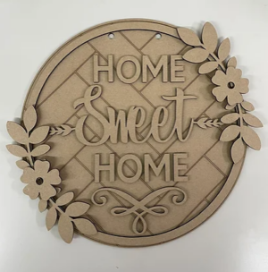 3mm mdf Home Sweet Home Plaque