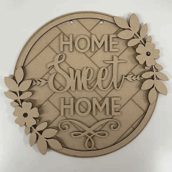3mm mdf Home Sweet Home Plaque