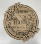 3mm mdf Multiple Names Initial Plaque