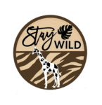3mm mdf Stay Wild Geometric Giraffe Name Plaque