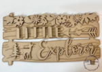 3mm mdf Little Explorer Sign Post