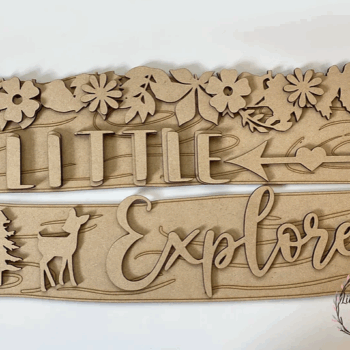 3mm mdf Little Explorer Sign Post