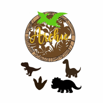 3mm mdf Laser Cut Dinosaur Themed Dream Catcher
