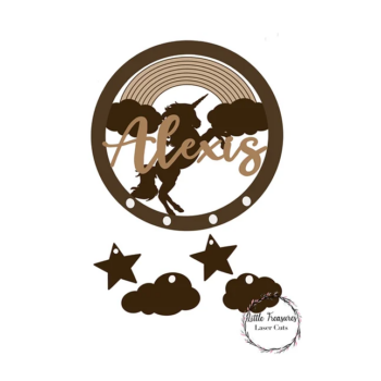 3mm mdf Laser Cut Unicorn Dream Catcher