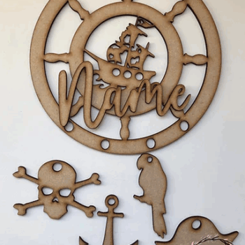 3mm mdf Laser Cut Pirate Dream Catcher