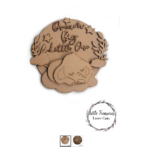 3mm mdf Dream Big Little One Sleepy Elephant Plaque