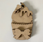 3mm mdf Christmas Pudding Cupcake Bauble