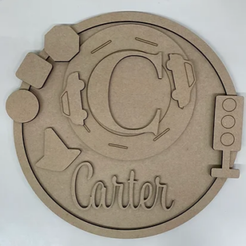 3mm mdf Traffic Circular Plaque 2
