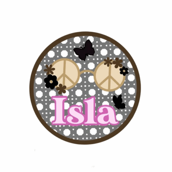 3mm mdf Rattan Floral Sunglasses Plaque