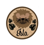3mm mdf Lion & Leaves Circular Plaque